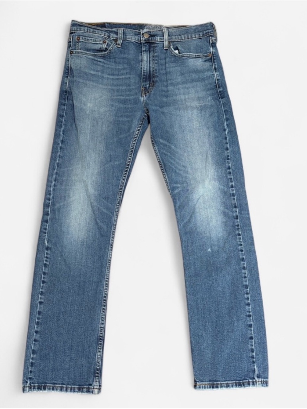Levi’s 513 Slim Straight Stretch Jeans Mens 34x32 Medium Blue Wash Denim